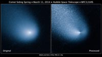 Il telescopio spaziale Hubble riprende la cometa C/2013 A1 (Siding Spring)