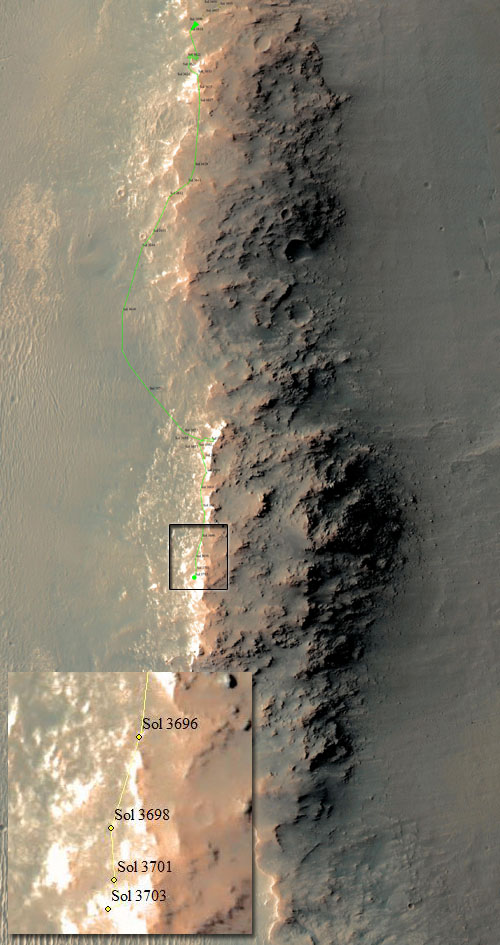Opportunity traverse map 3703 Opportunity traverse map 3703